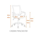 Ver imagem 4 de Cadeira Escritório Diretor com Relax Tela Mesh Manchester Preto