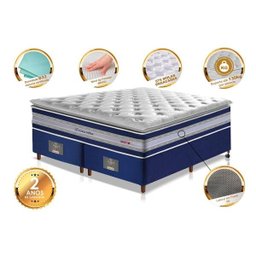Cama Box Queen + Colchão de Molas Ensacadas D33 com Pillow Top Cama Inbox Select 158x198x70 - 3