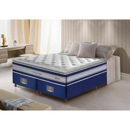 Cama Box Queen + Colchão de Molas Ensacadas D33 com Pillow Top Cama Inbox Select 158x198x70 - 1