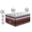 Ver imagem 2 de Cama Box Solteiro + Colchão de Molas Ensacadas D33 com Pillow Top Cama Inbox Select 88x188x70