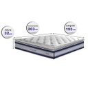 Ver imagem 2 de Colchão King de Molas Ensacadas D33 com Pillow Top Cama Inbox Select 193x203x32 Azul