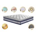 Ver imagem 3 de Colchão King de Molas Ensacadas D33 com Pillow Top Cama Inbox Select 193x203x32 Azul