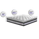 Ver imagem 2 de Colchão King de Molas Ensacadas D33 com Pillow Top Cama Inbox Select 193x203x32 Preto