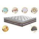 Ver imagem 3 de Colchão King de Molas Ensacadas D33 com Pillow Top Cama Inbox Select 193x203x32 Bege