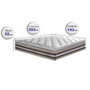 Ver imagem 2 de Colchão King de Molas Ensacadas D33 com Pillow Top Cama Inbox Select 193x203x32 Bege
