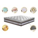 Ver imagem 3 de Colchão King de Molas Ensacadas D33 com Pillow Top Cama Inbox Select 193x203x32 Café