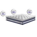 Ver imagem 2 de Colchão Casal de Molas Ensacadas D33 com Pillow Top Cama Inbox Select 138x188x32 Azul