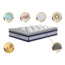 Ver imagem 3 de Colchão Solteiro Cama Inbox de Molas Ensacadas D33 com Pillow Top Select 88x188x32 Azul