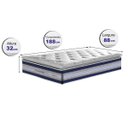 Ver imagem 2 de Colchão Solteiro Cama Inbox de Molas Ensacadas D33 com Pillow Top Select 88x188x32 Azul