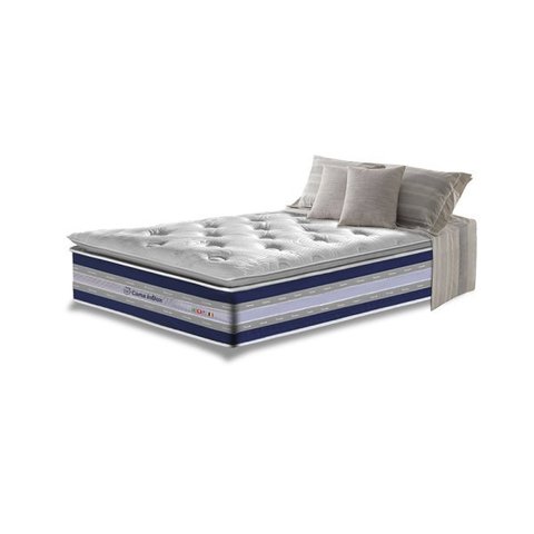 Colchão Solteiro Cama Inbox de Molas Ensacadas D33 com Pillow Top Select 88x188x32 Azul