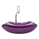 Ver imagem 4 de Kit Banheiro Cuba de Vidro Abaulada + Torneira Link + Válvula - Roxo