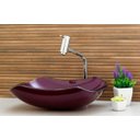 Ver imagem 1 de Kit Banheiro Cuba de Vidro Abaulada + Torneira Link + Válvula - Roxo