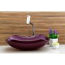 Kit Banheiro Cuba de Vidro Abaulada + Torneira Link + Válvula - Roxo - 2