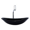 Ver imagem 4 de Kit Banheiro Cuba de Vidro Oval + Torneira Link + Válvula - Preto