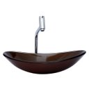 Ver imagem 4 de Kit Banheiro Cuba de Vidro Oval + Torneira Link + Válvula - Marrom