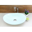 Ver imagem 3 de Kit Banheiro Cuba de Vidro Oval + Torneira Link + Válvula - Branco