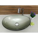 Ver imagem 3 de Kit Banheiro Cuba de Vidro Oval + Torneira Link + Válvula - Bege