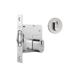 Fechadura 1005 Trinco Rolete Roseta Redonda Inox Escovado - 1