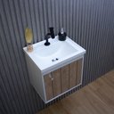 Ver imagem 4 de Kit Armário para Banheiro 40cm Mdf com Cuba + Espelheira - Veneto Berlin