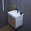 Ver imagem 3 de Kit Armário para Banheiro 40cm Mdf com Cuba + Espelheira - Veneto Berlin