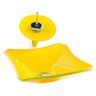 Kit Banheiro Cuba de Vidro Retrô 30 cm + Torneira Cascata + Válvula - Amarelo - 3