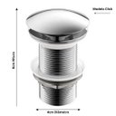 Ver imagem 5 de Kit Banheiro Cuba de Vidro Retrô 30 cm + Torneira Cascata + Válvula - Prata