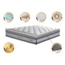 Ver imagem 3 de Colchão Queen de Molas Ensacadas D33 com Pillow Top Cama Inbox Select 158x198x32 Cinza