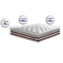 Ver imagem 2 de Colchão Queen CAMA INBOX de Molas Ensacadas D33 com Pillow TOP Cama inBox Select 158x198x32 Bege
