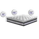 Ver imagem 2 de Colchão Queen de Molas Ensacadas D33 com Pillow Top Cama Inbox Select 158x198x32 Preto