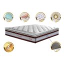 Ver imagem 3 de Colchão Queen CAMA INBOX de Molas Ensacadas D33 com Pillow TOP Cama inBox Select 158x198x32 Vinho