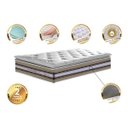Ver imagem 3 de Colchão Solteiro de Molas Ensacadas D33 com Pillow Top Cama Inbox Select 88x188x32 Bege