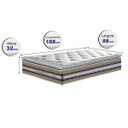 Ver imagem 2 de Colchão Solteiro de Molas Ensacadas D33 com Pillow Top Cama Inbox Select 88x188x32 Bege