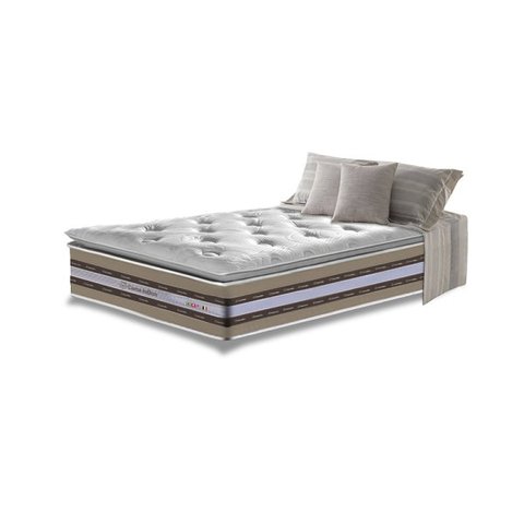 Colchão Solteiro de Molas Ensacadas D33 com Pillow Top Cama Inbox Select 88x188x32 Bege