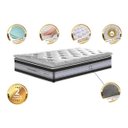 Ver imagem 3 de Colchão Solteiro de Molas Ensacadas D33 com Pillow Top Cama Inbox Select 88x188x32 Preto