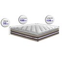 Ver imagem 2 de Colchão Casal de Molas Ensacadas D33 com Pillow Top Cama Inbox Select 138x188x32 Bege
