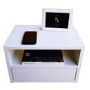 Ver imagem 1 de Mesa de Cabeceira Suspenso com 40cm Branco Gaveta EMBAIXO100% MDF