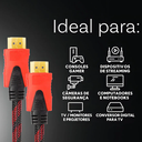 Ver imagem 3 de Cabo HDMI 5m 1080 Full HD para TV PS4 PS5 Xbox
