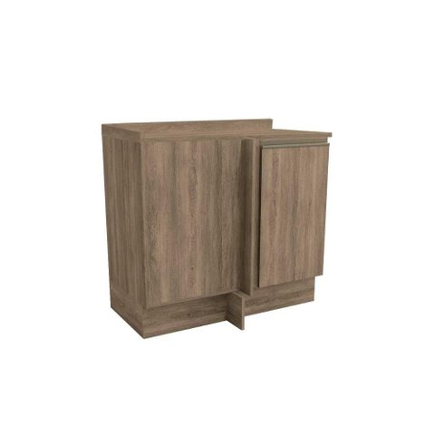 Balcão de Cozinha Canto Reto Maxxi G748 1 Porta C/ Tampo Nogal/nogal - Kappesberg