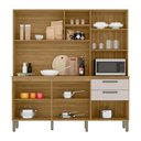 Ver imagem 2 de Armário de Cozinha Compacta 6 Portas e 3 Gavetas 182 Cm Megan Freijó-soft - Pallazio