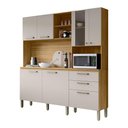 Ver imagem 1 de Armário de Cozinha Compacta 6 Portas e 3 Gavetas 182 Cm Megan Freijó-soft - Pallazio