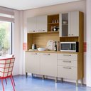 Ver imagem 3 de Armário de Cozinha Compacta 6 Portas e 3 Gavetas 182 Cm Megan Freijó-soft - Pallazio