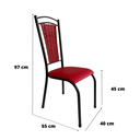 Ver imagem 6 de Kit 4 Cadeiras Cozinha Mesa Sala Paris Estofada Confortável Fibra Sintética e Corino