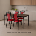 Ver imagem 1 de Kit 4 Cadeiras Cozinha Mesa Sala Paris Estofada Confortável Fibra Sintética e Corino