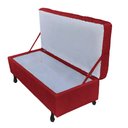 Ver imagem 2 de Recamier Bau Bia 80cm Suede Vinho - Dominic Decor