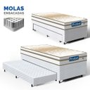 Ver imagem 4 de Cama Box com Auxiliar + Colchão de Molas Ensacadas Double Face Pillow Euro Alfa Probel Solteiro 88cm