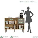 Ver imagem 5 de Balcão para Cozinha 3 Portas 2 Gavetas Bella Cinza/Jequitibá/Granizo