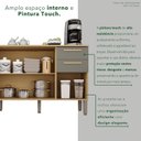 Ver imagem 6 de Balcão para Cozinha 3 Portas 2 Gavetas Bella Cinza/Jequitibá/Granizo