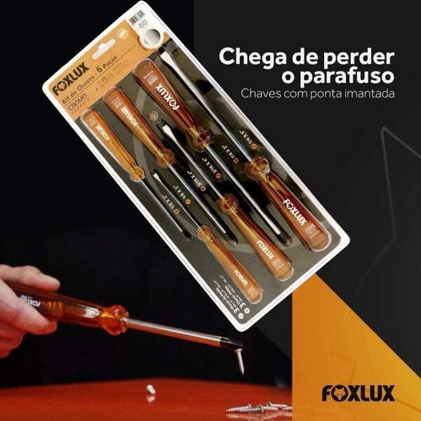Jogo De Chave De Fenda E Philips Foxlux - 4