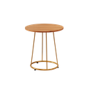 Ver imagem 1 de Mesinha Lateral - Mesa de Centro Tampo Madeira Redondo