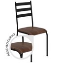 Ver imagem 4 de Kit 2 Cadeiras para Cozinha e Sala de Jantar 541.Sli Preto/Mogno